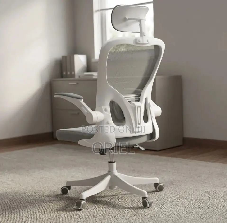 Office Chair : High Back Gray Swivel Chair