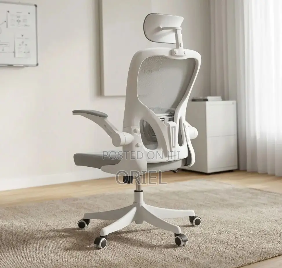 Office Chair : High Back Gray Swivel Chair