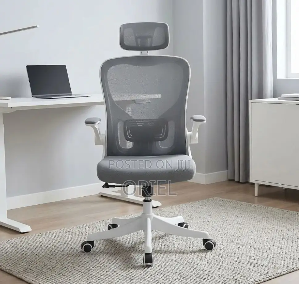 Office Chair : High Back Gray Swivel Chair