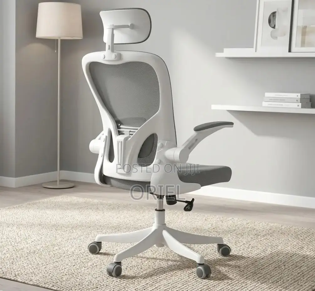 Office Chair : High Back Gray Swivel Chair