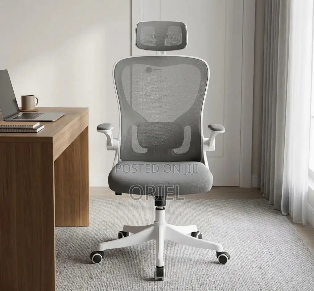 Office Chair : High Back Gray Swivel Chair