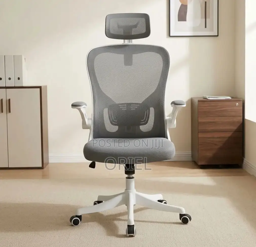 Office Chair : High Back Gray Swivel Chair
