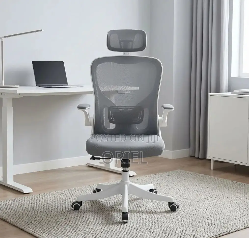 Office Chair : High Back Gray Swivel Chair