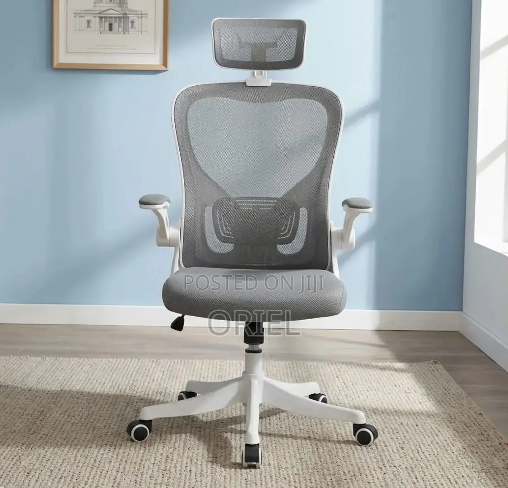 Office Chair : High Back Gray Swivel Chair