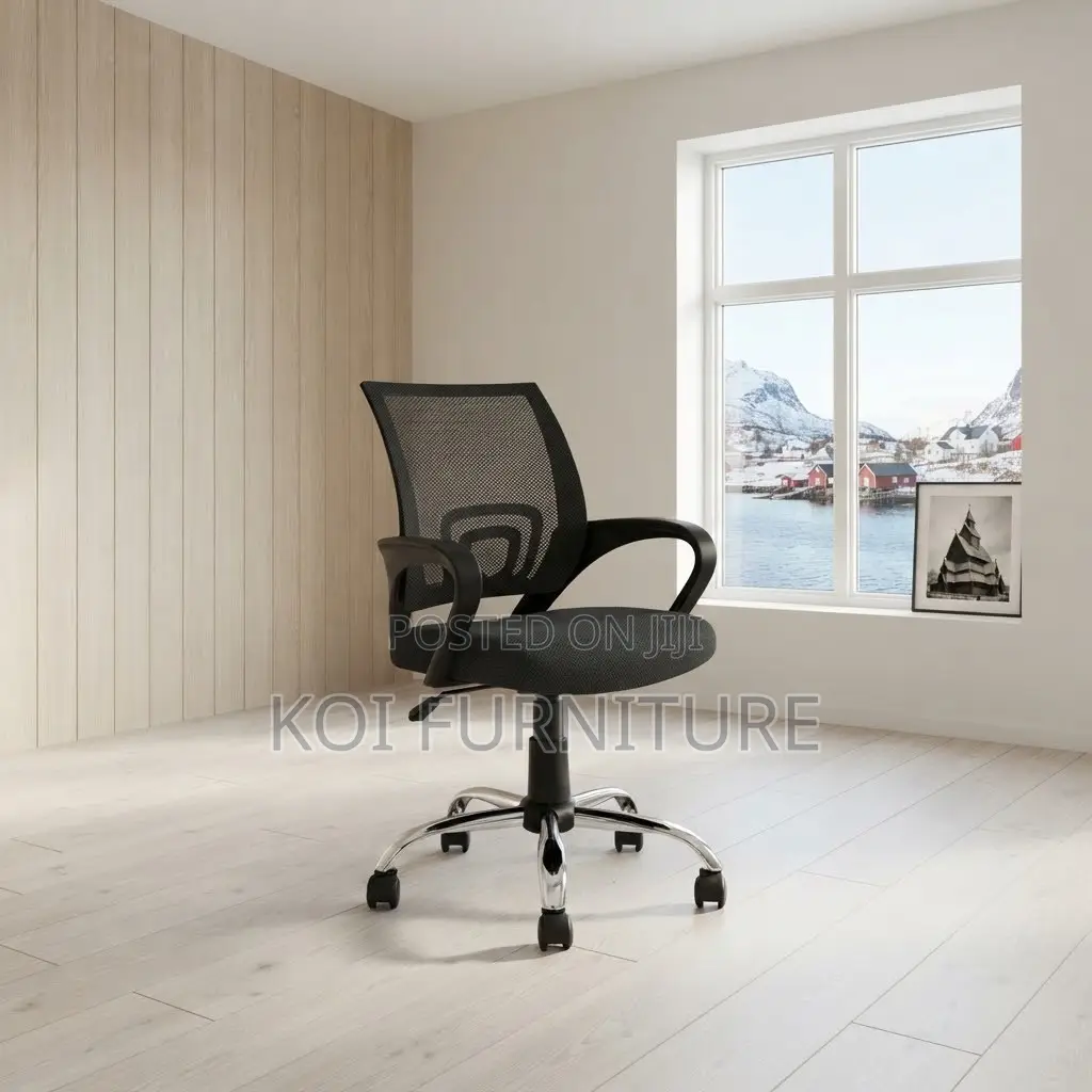 Office Chairs; Black Clerical Secretarial Mid Backrest Seats