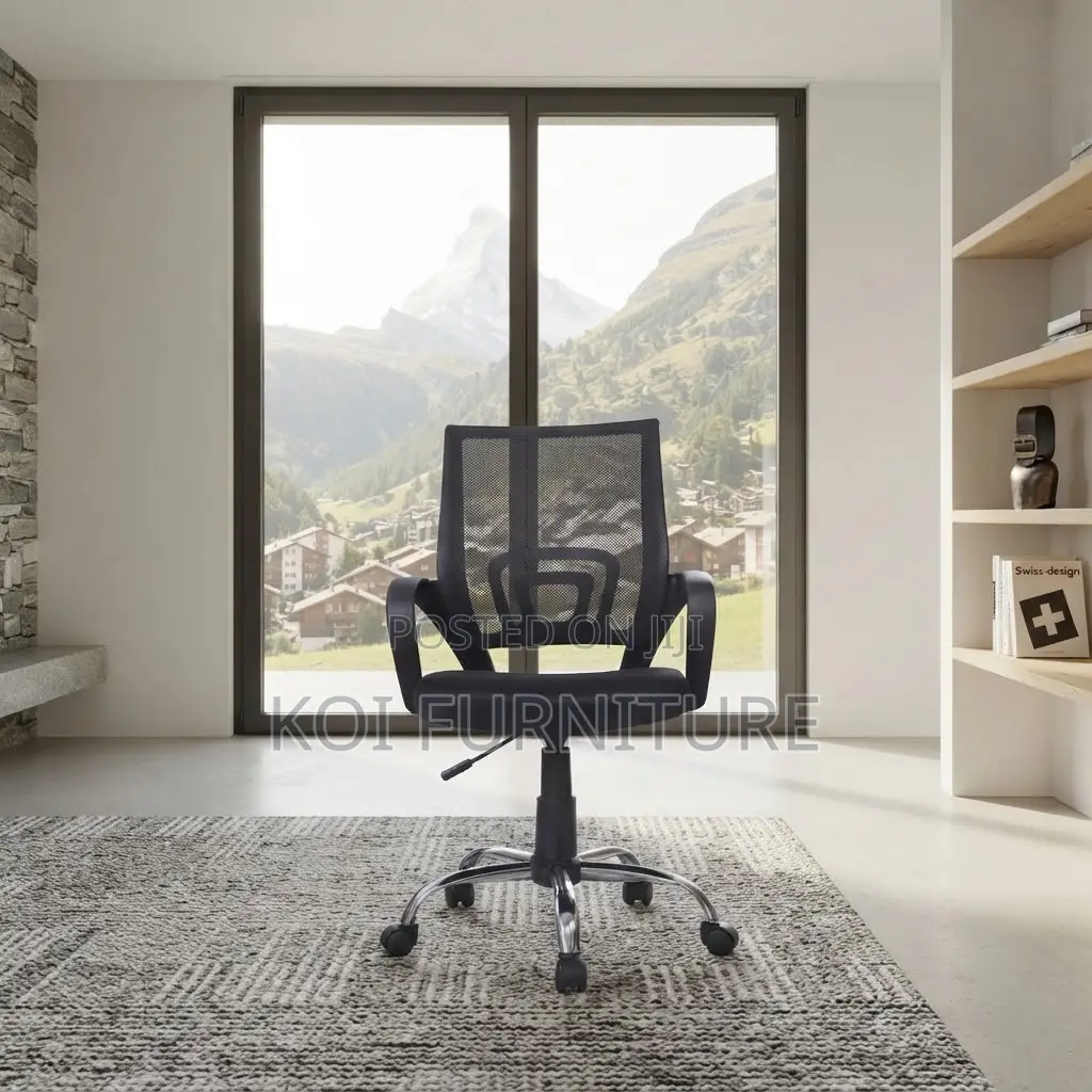 Office Chairs; Black Clerical Secretarial Mid Backrest Seats