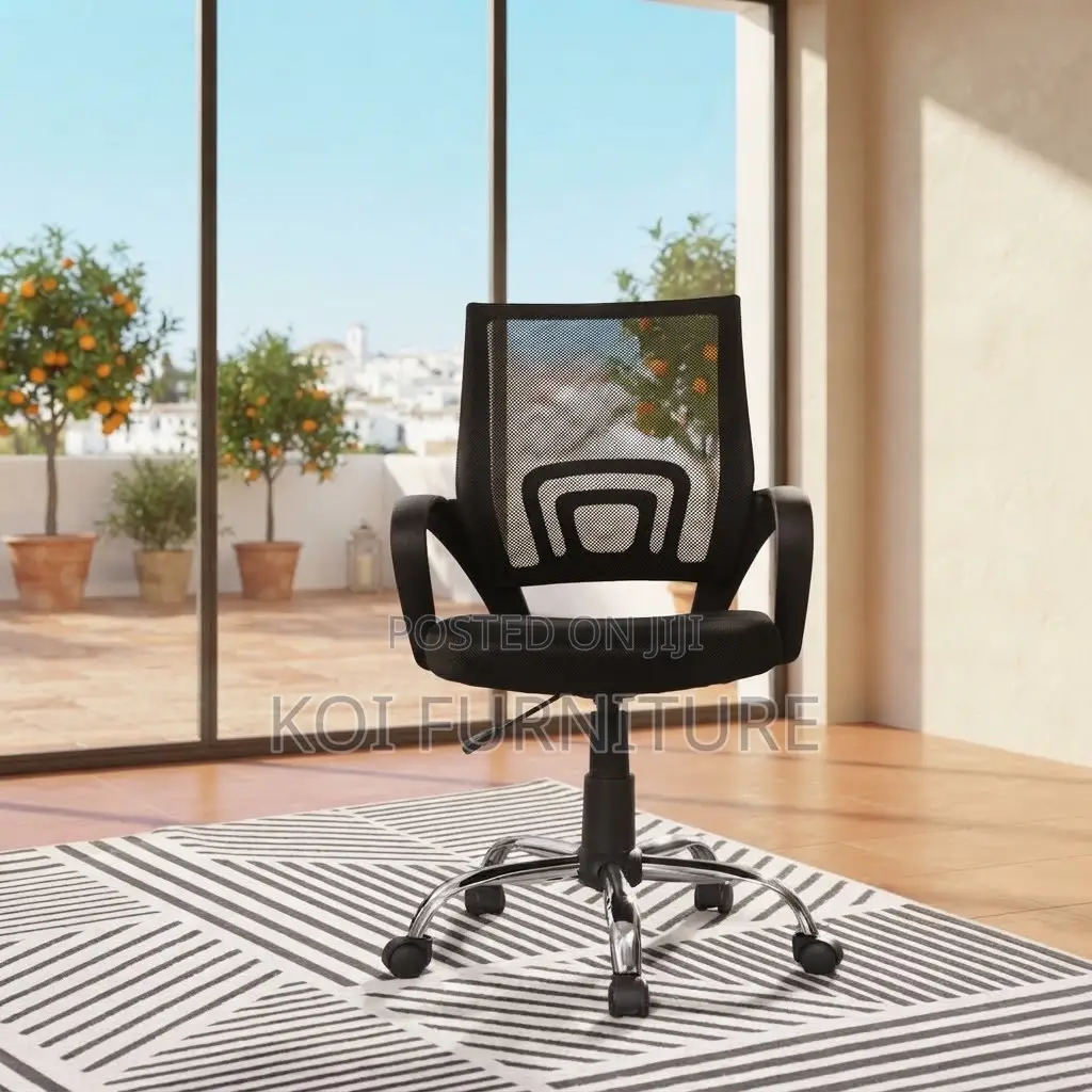 Office Chairs; Black Clerical Secretarial Mid Backrest Seats