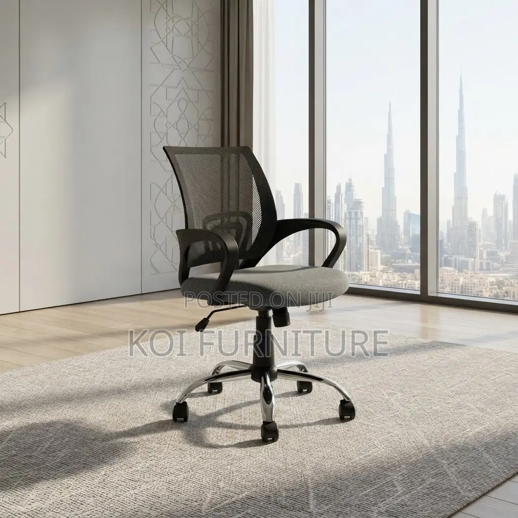 Office Chairs; Black Clerical Secretarial Mid Backrest Seats