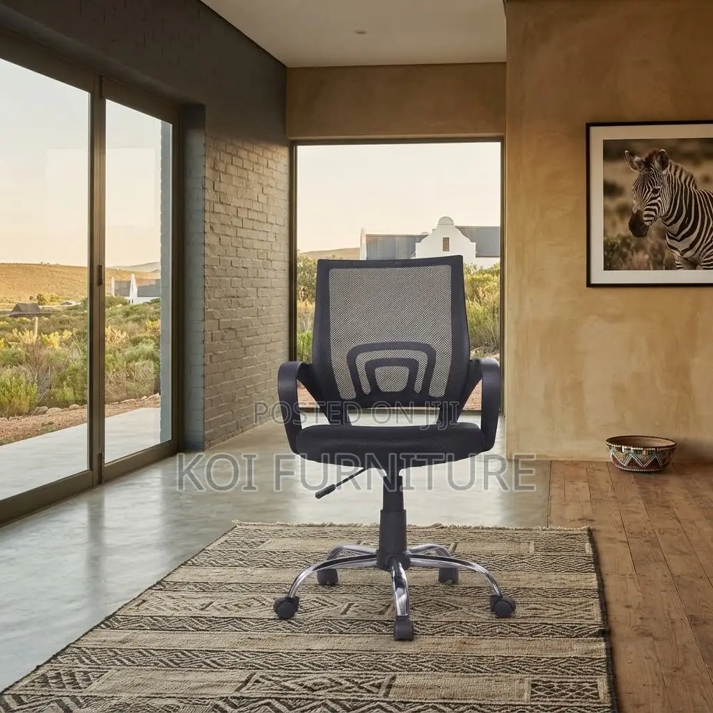 Office Chairs; Black Clerical Secretarial Mid Backrest Seats