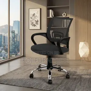 Office Chairs; Black Clerical Secretarial Mid Backrest Seats