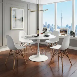 Dining Set; Eames White Round Dining Sets