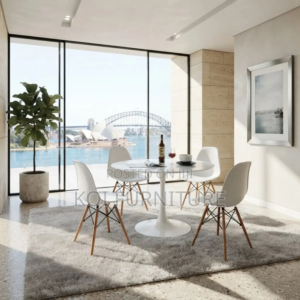 Dining Set; Eames White Round Dining Sets