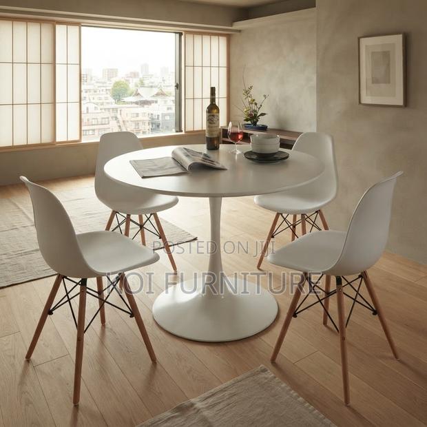 Dining Set; Eames White Round Dining Sets - thumbnail 3
