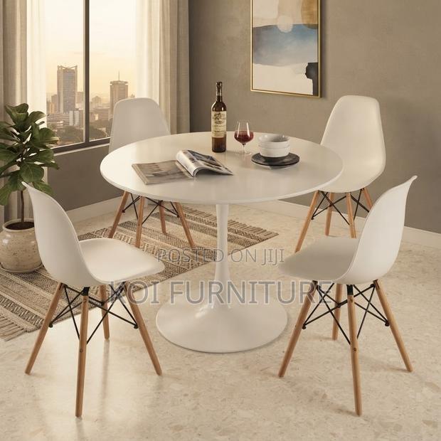 Dining Set; Eames White Round Dining Sets - thumbnail 4