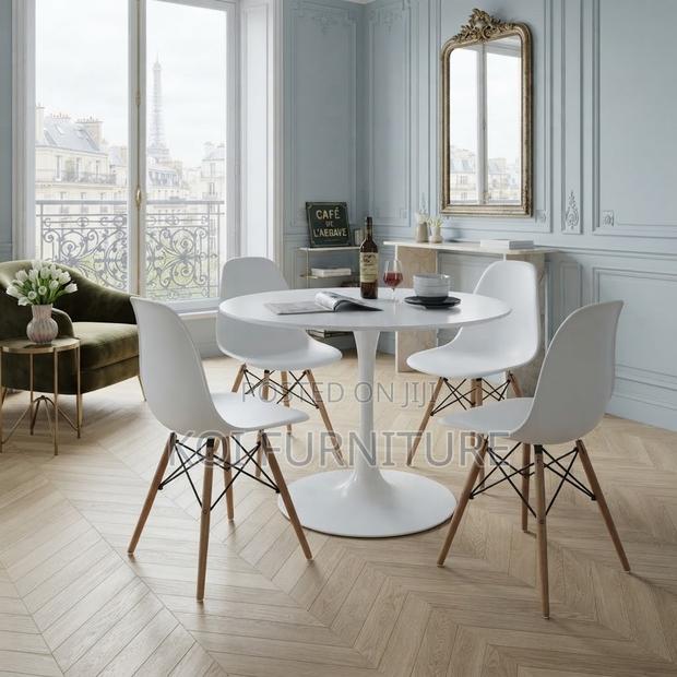 Dining Set; Eames White Round Dining Sets - thumbnail 6