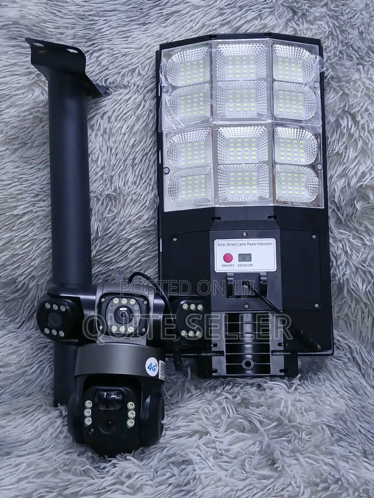 24/7 4G Solar Street Light 180W CCTV Camera | Triple Lens 6MP PTZ