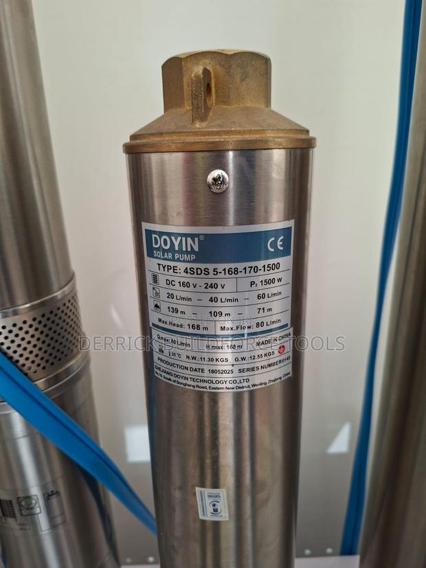 4sds5.168-1500w 2Hp 168m DC Solar Submersible Water Pump