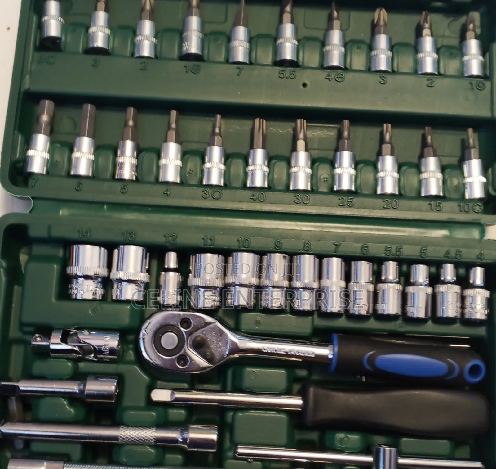 46-Piece Ratchet Socket Set – Heavy-Duty Tool Kit