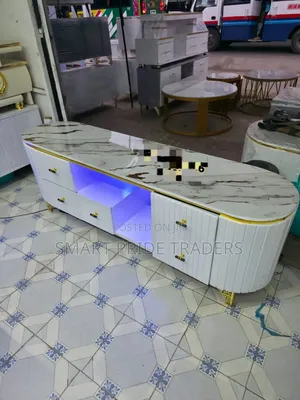 Pure Marbled 6ft Oval Stand With Led Lights