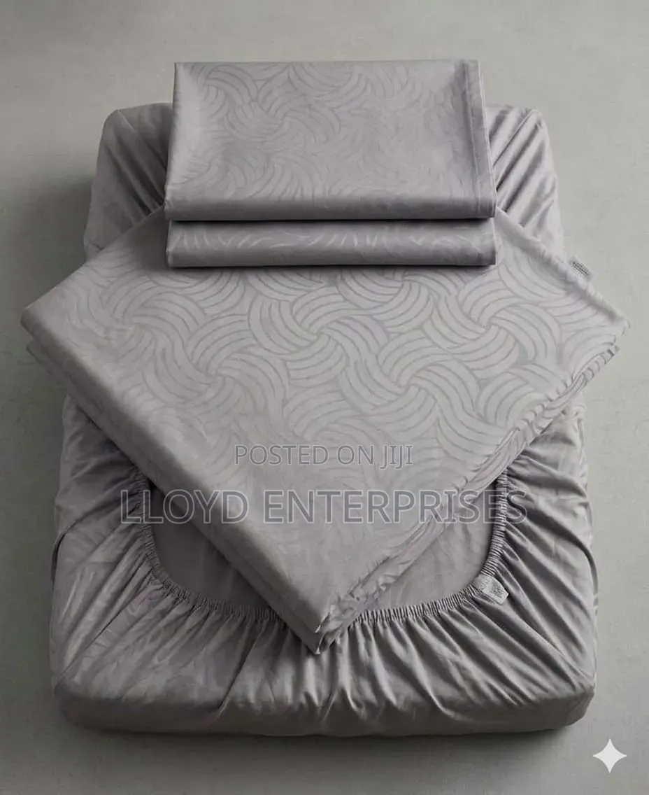 Plain Patterned Fitted Bedsheets Size 6by7 One Fitted Bedsheet