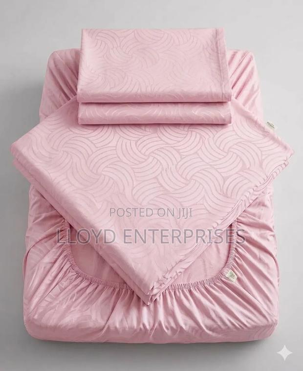 Plain Patterned Fitted Bedsheets Size 6by7 One Fitted Bedsheet - thumbnail 5