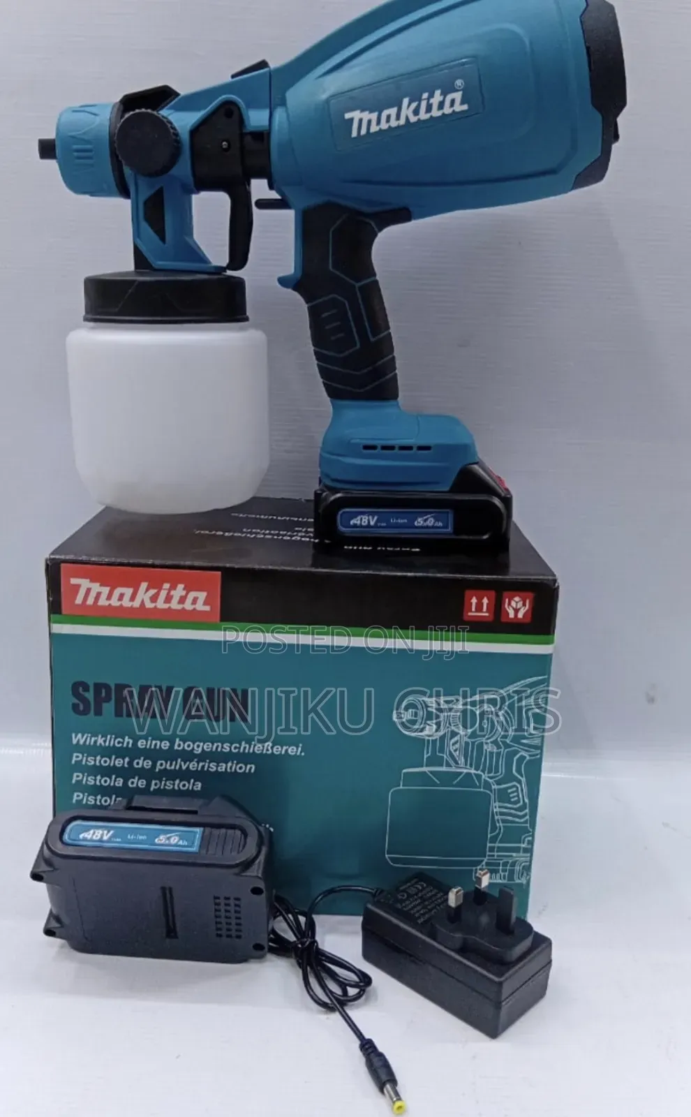 Fine Paint Makita Cordless Spray Gun 2 Battries Plus Accessories