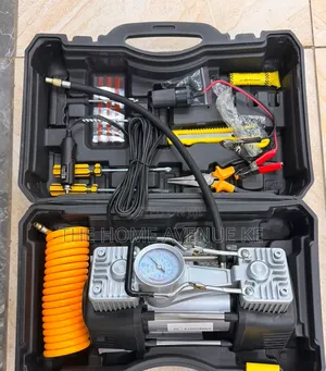 Portable 2-Cylinder Portable Air Compressor With Tools