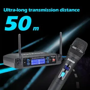 BOMGE V410 4 Channel Dynamic Wireless Microphone System,Handheld Cordl