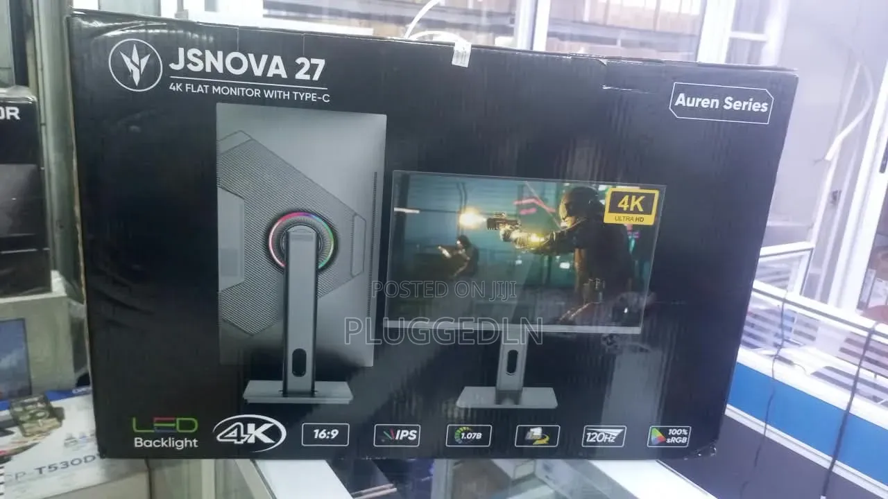 JSNOVA 27 Flat Monitor (Auren Series), a 27-Inch Ultra HD Display