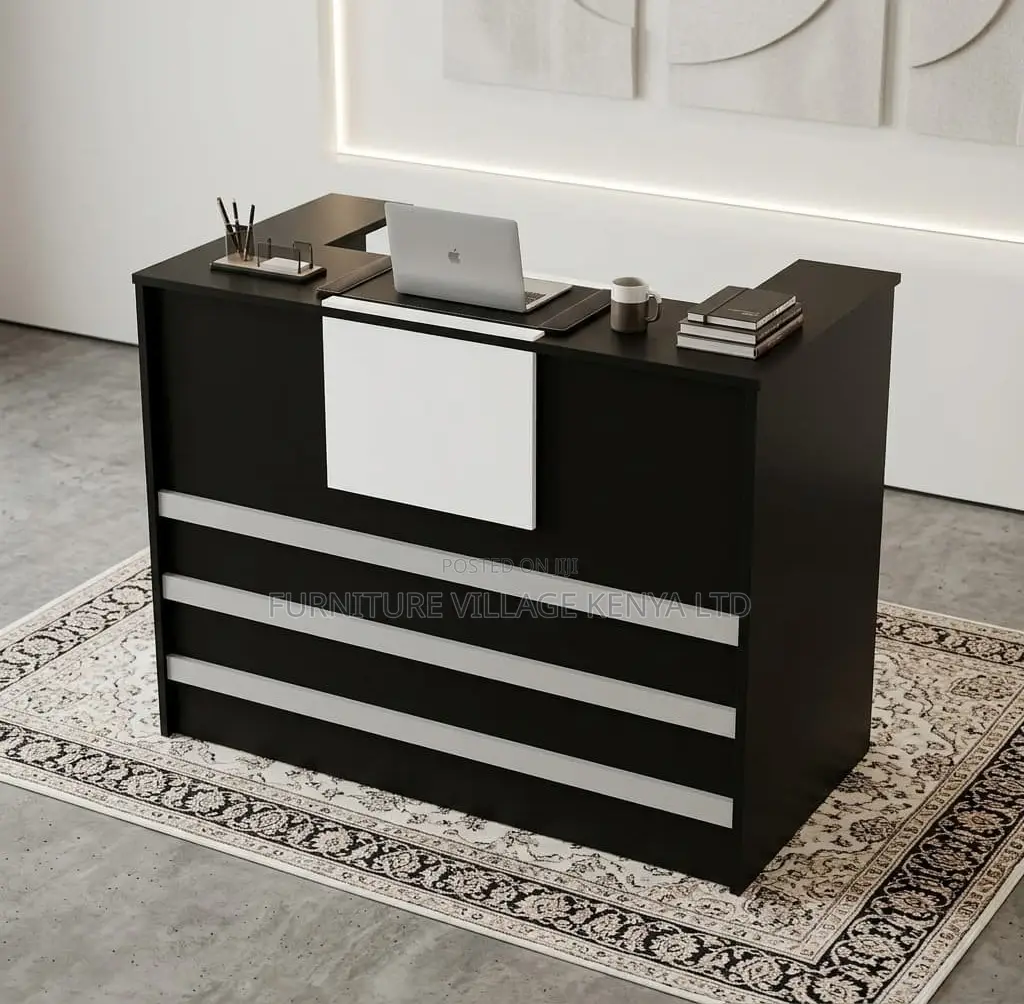 Reception Desk; 1.2 M Wooden Modern Designed Reception Table