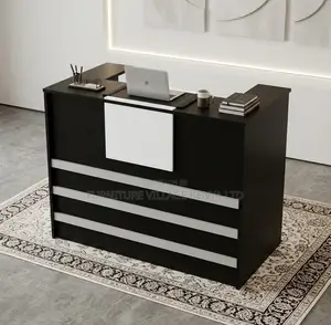 Reception Desk; 1.2 M Wooden Modern Designed Reception Table