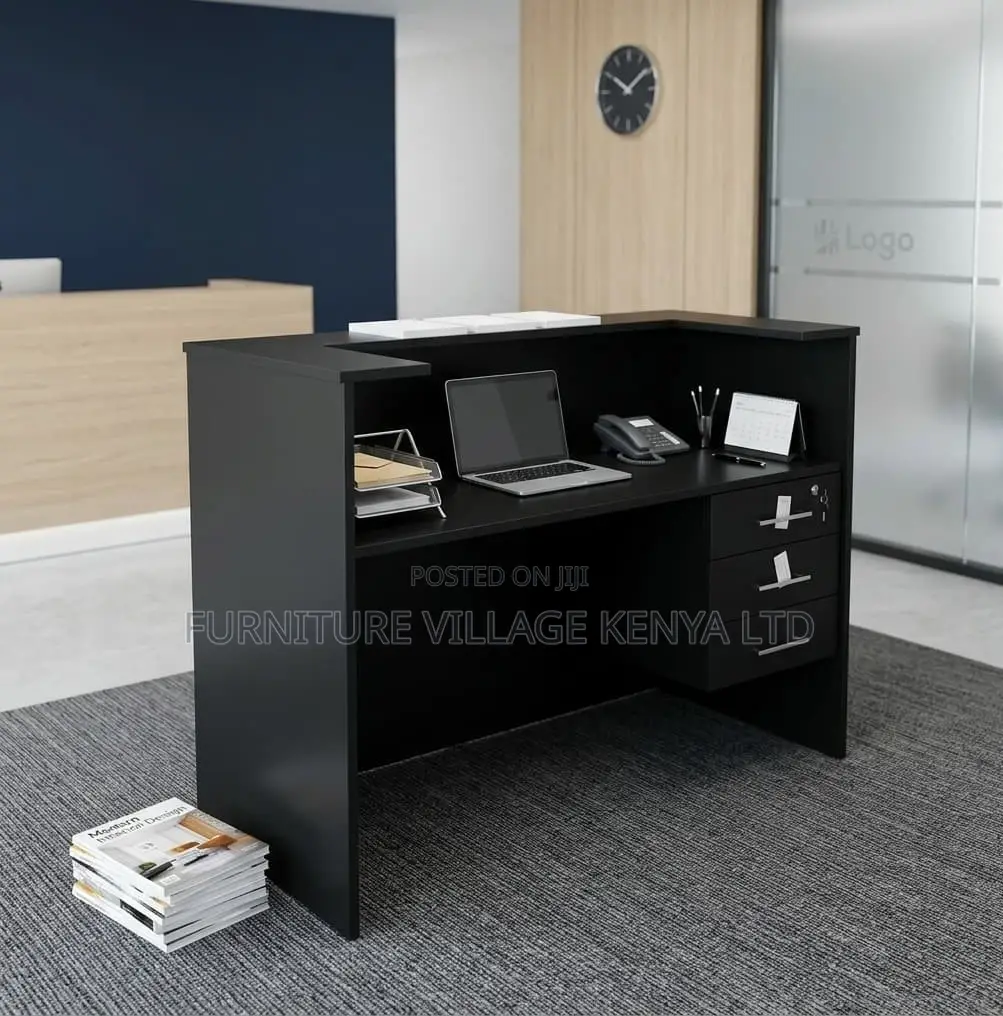 Reception Desk; 1.2 M Wooden Modern Designed Reception Table
