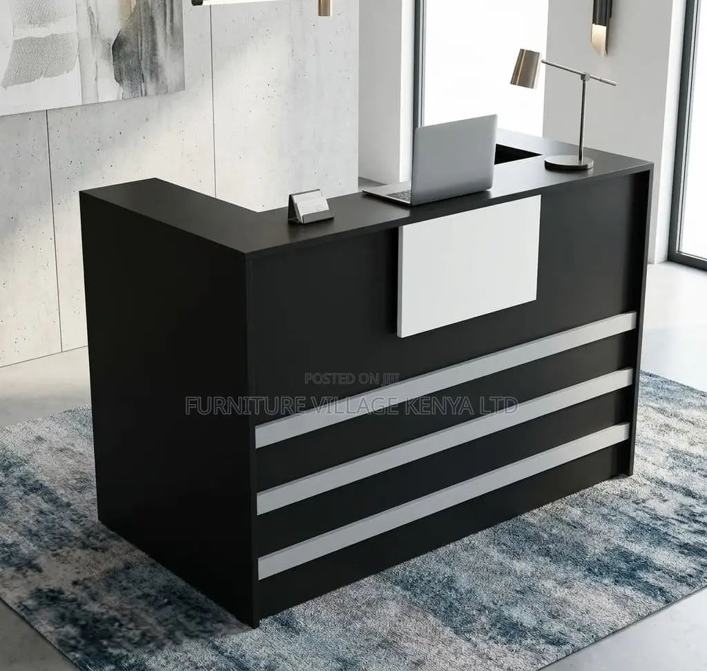 Reception Desk; 1.2 M Wooden Modern Designed Reception Table