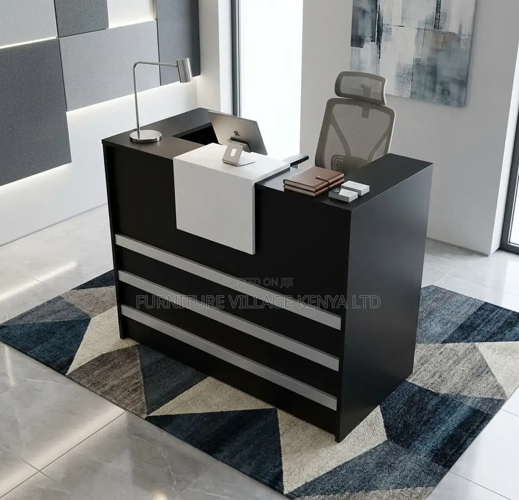 Reception Desk; 1.2 M Wooden Modern Designed Reception Table