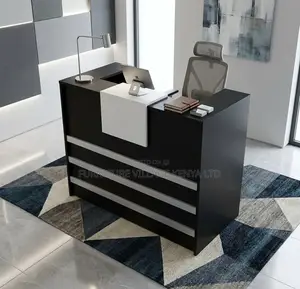 Reception Desk; 1.2 M Wooden Modern Designed Reception Table