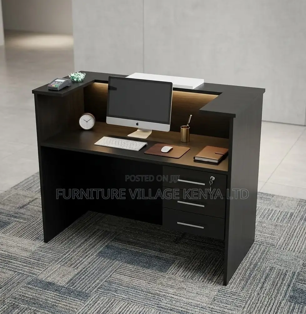 Reception Desk; 1.2 M Wooden Modern Designed Reception Table