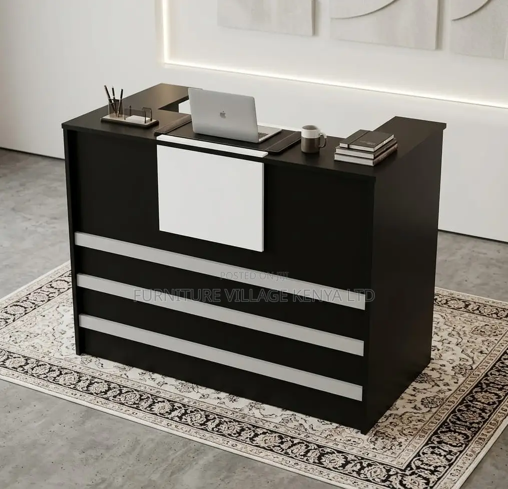 Reception Desk; 1.2 M Wooden Modern Designed Reception Table