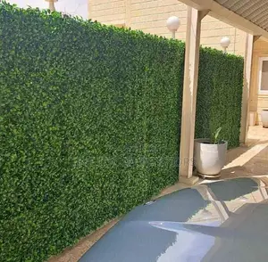 Realistic Green Artificial Hedge Panels