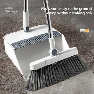 2 in 1 Broom With Dustpan Set