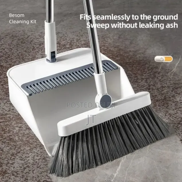 2 in 1 Broom With Dustpan Set