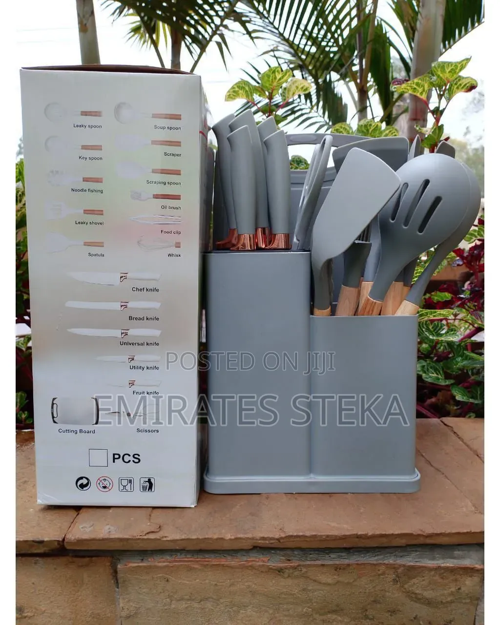 19PC Executive Silicone Spoons Grey