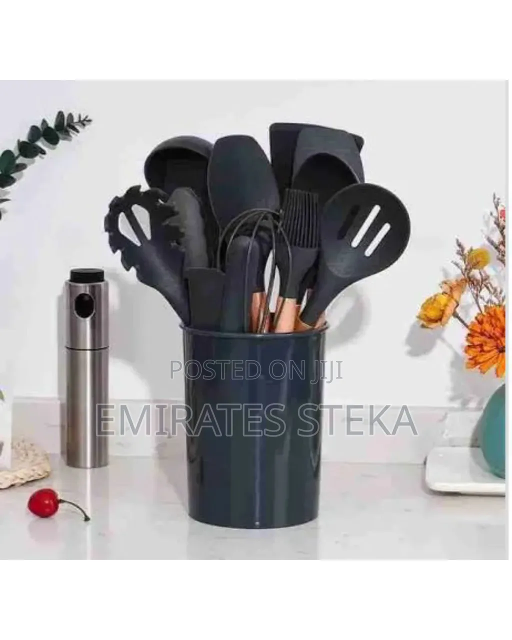 Silicone Spoons 12pc Black