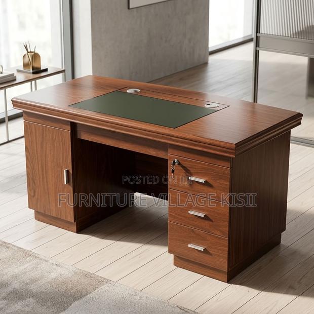 1.2m Mahogany Office Desk - thumbnail 4