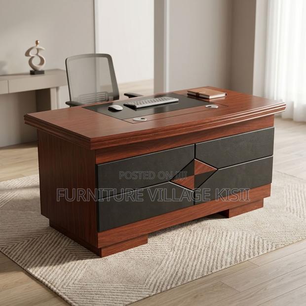 1.2m Mahogany Office Desk - thumbnail 10