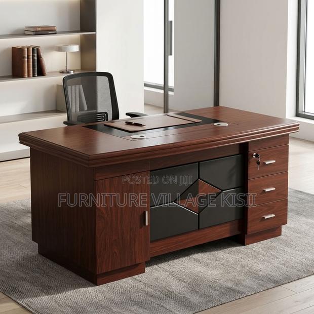 1.2m Mahogany Office Desk - thumbnail 8
