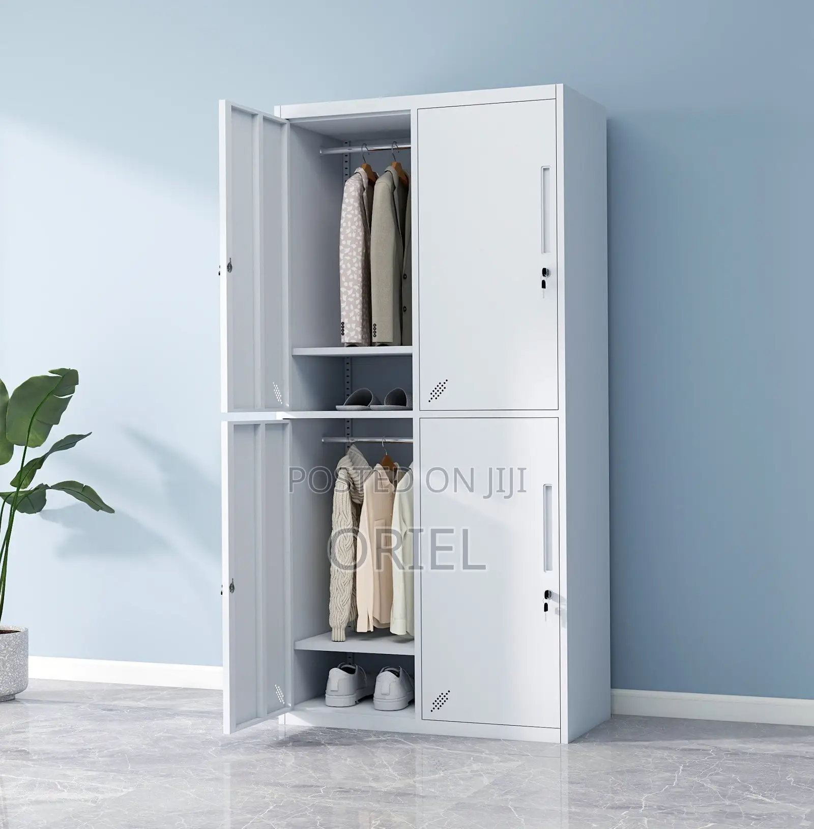 Modern Office Cabinet : School 4-Door Storage Cabinet