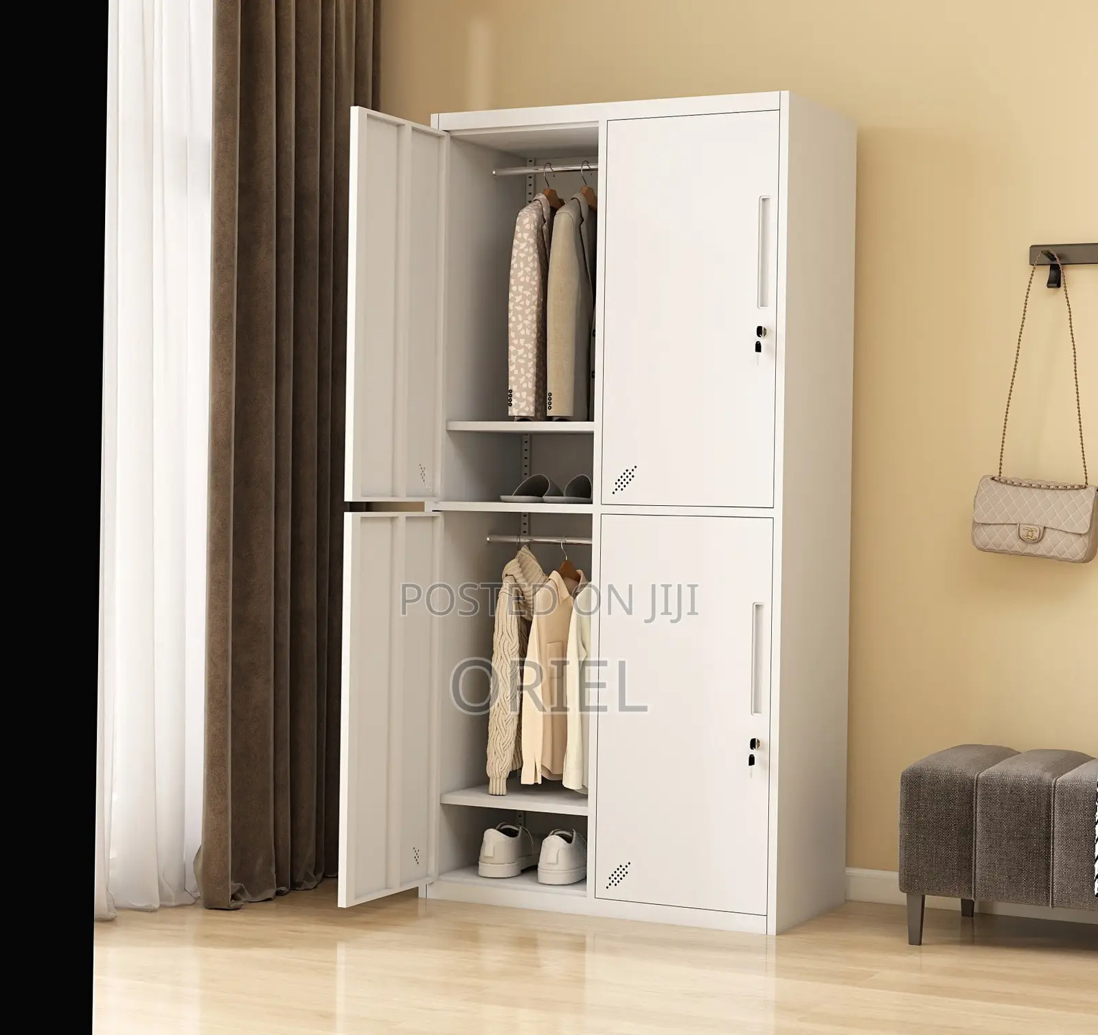 Modern Office Cabinet : School 4-Door Storage Cabinet