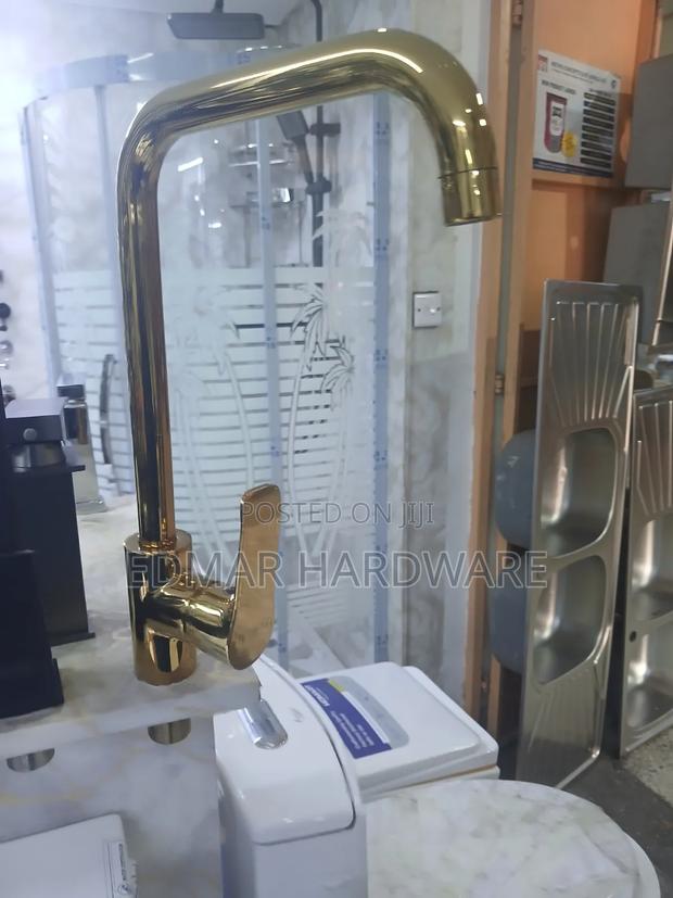 Gold Kitchen Mixer Tap - main view