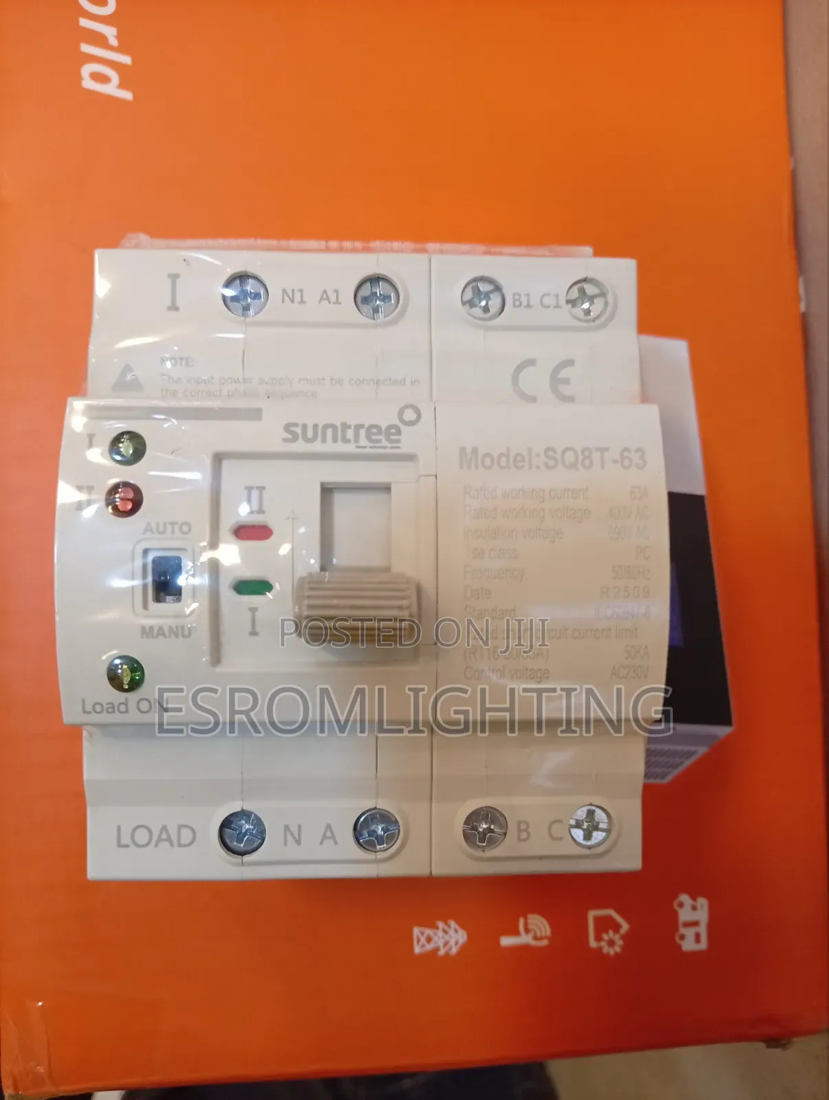 3 Phase Dual Power Avs | 4 Pole 63a | Suntee Sq8t-63