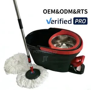 Metallic Pedal Spin Mop Bucket Set